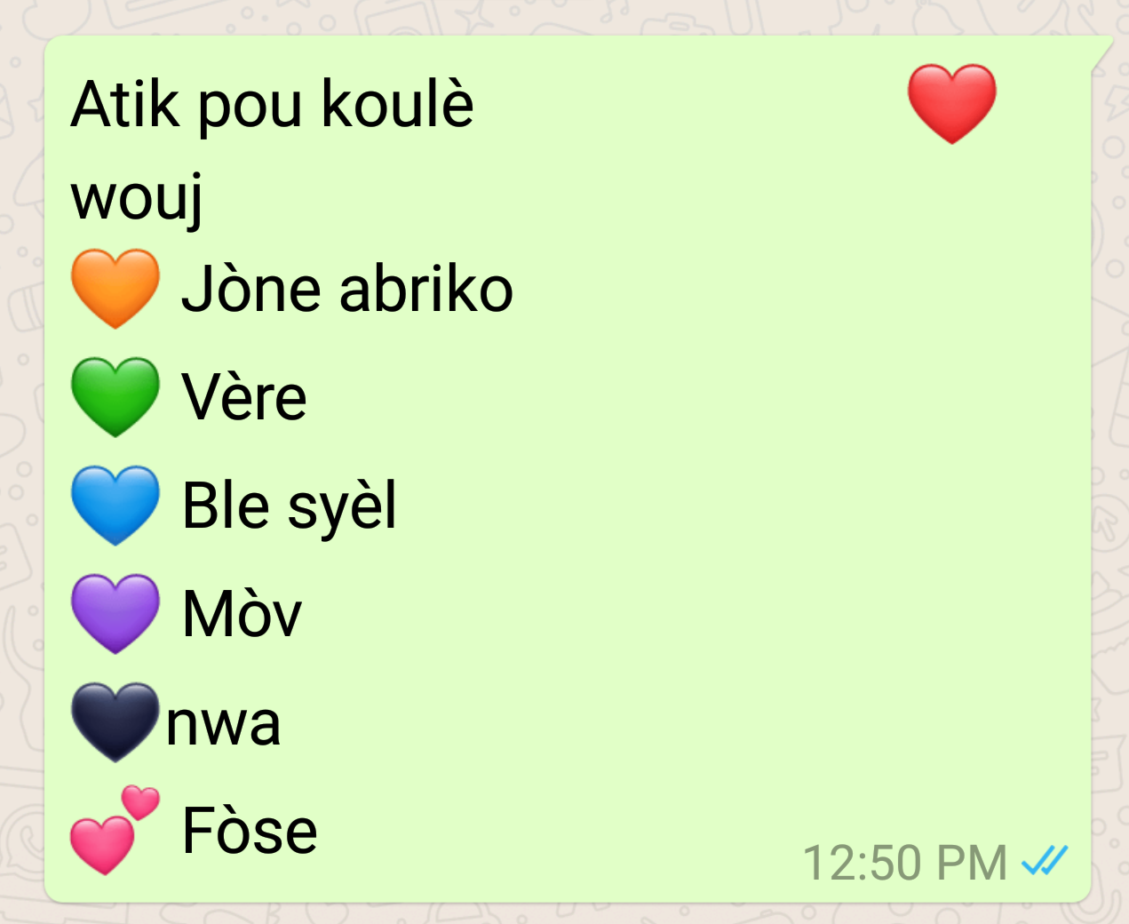 Creole Color Names - Haitian Creole Net